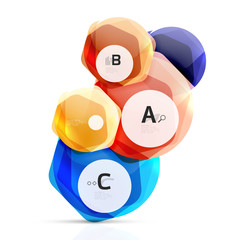 Abstract geometrical hexagon banner