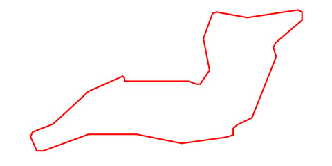 Autodromo Enzo e Dino Ferrari - Imola - Streckenverlauf - rot