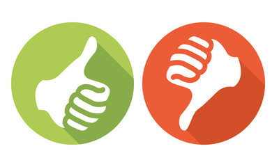 Daumen hoch & Daumen runter - Icon-Set