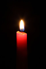 burning red candle