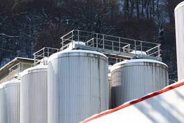  beer factory silos