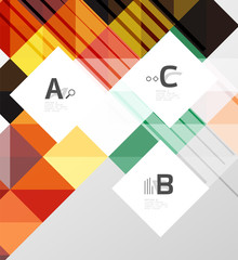 Modern geometrical square banner, minimalistic abstract background