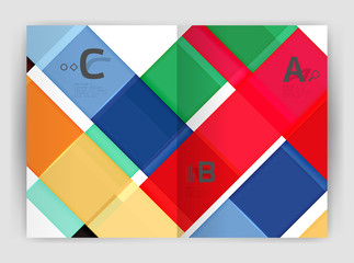 Squares and rectangles a4 brochure template