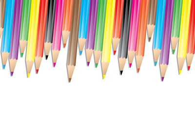 multicolor pencil upside background
