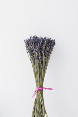 Bunch of dried lavender on white background
- 140658585