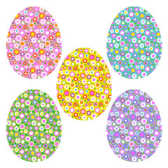 flower pattern Easter eggs