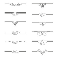 Vector Calligraphic page dividers
