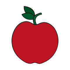 red whole apple icon image vector illustration design 