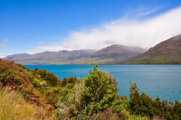 Fototapeta na wymiar Lake Hawea New Zealand