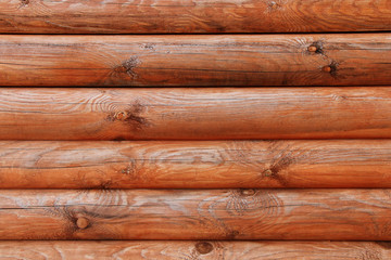 Texture of a wooden wall. Solid wood wall