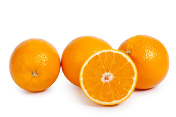 fresh orange isolated on white background