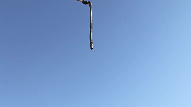 Concrete mixer of cement in the sky