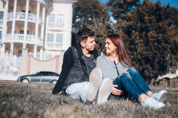 Fototapeta premium couple in the city