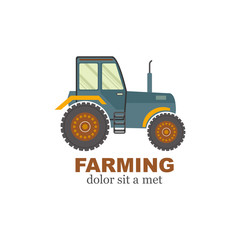 Farming logo design vector template.