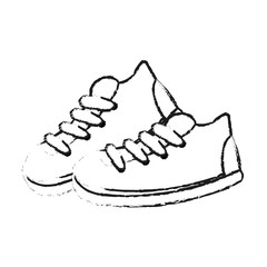 sneaker shoes icon image vector illustration design 