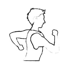 running man sport or health icon image vector illustration design 