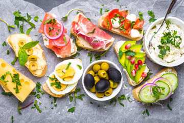 Sandwiches set background