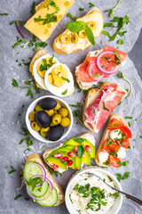 Sandwiches set background