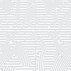 Intricacy labyrinth maze seamless pattern background design template vector illustration