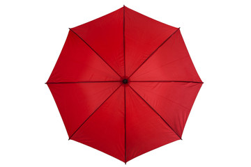 Red umbrella, top view