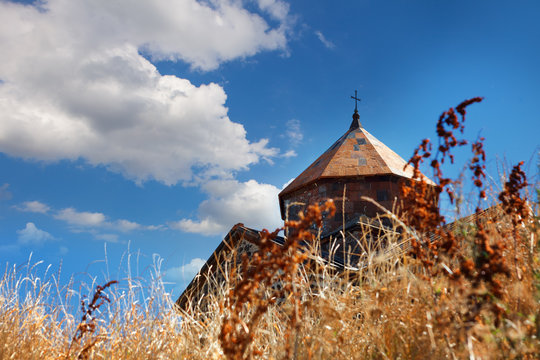 Scenic view of an old Sevanavank church in Sevan, Armenia