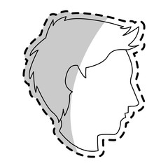 faceless man profile icon image vector illustration design 
