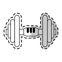 dumbbell weights icon image vector illustration design 