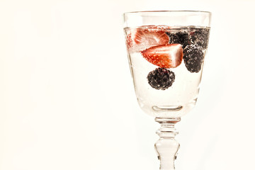 Berries in Bubbly Water