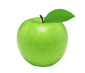Fresh green apple, isolated on white
