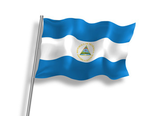 Drapeau du Nicaragua en qualité vectorielle 