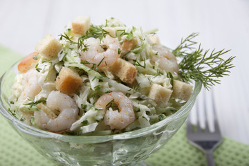 Salad with shrimps