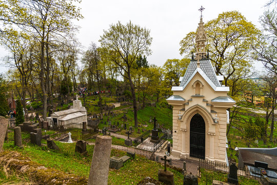 Rasos cemetery in Vilnius, (polish name: Cmentarz na Rossie), Lithuania. 