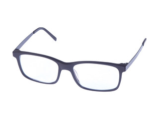 Modern fashion eyeglasses on white isolated background