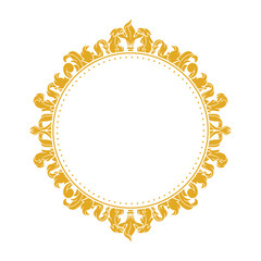 Elegant Circular Classic Decorative Floral Ornamental Vintage Swirl Acanthus Frame 