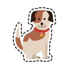cute dog icon image vector illustration design 