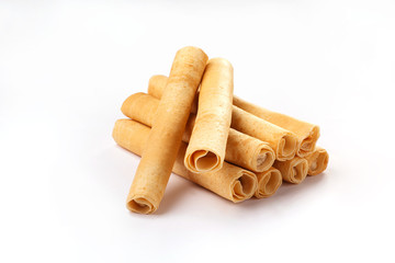 pancakes on a white background
