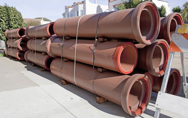 Unplasticised replacement polyvinyl-chloride pipes for street sewage systems are made of 