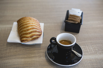 Breakfast, one coffee!