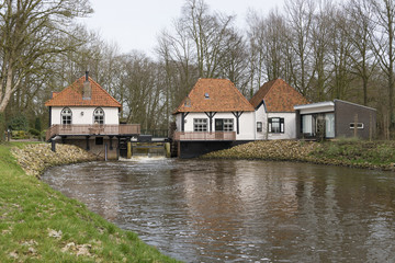 Fototapeta na wymiar Water mill called Den Helder in Winterswijk in the Netherlands.
