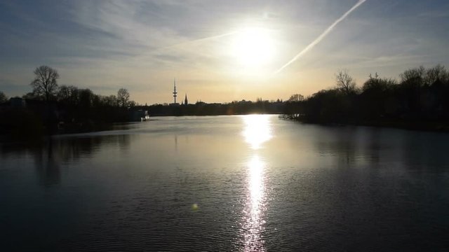HAMBURG, GERMANY alster lake calm atmosphere
