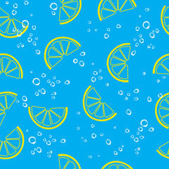 Lemonade seamless vector pattern.