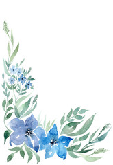 invitation card with a watercolor ornament