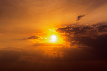 Beautiful golden sunset.