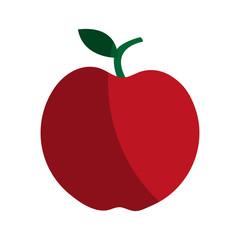 apple fruit icon over white background. colorful design. vector illustration