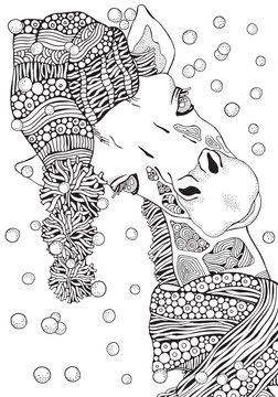 Coloring Book page for Adult and children.