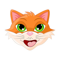 cat head cartoon vector symbol icon design.