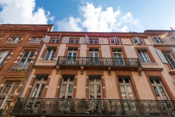 Buildings on an old southern france city street