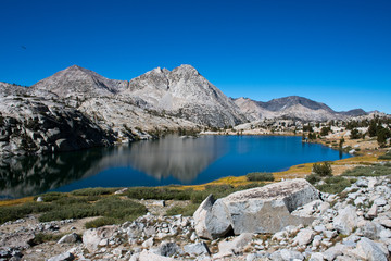 Evolution Lake on the John Muir Trail in Kings Canyon National Park