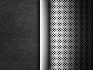 Perforated black metallic background, abstract wallpaper