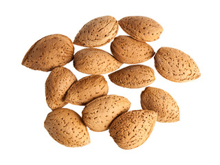 Almonds isolated on white